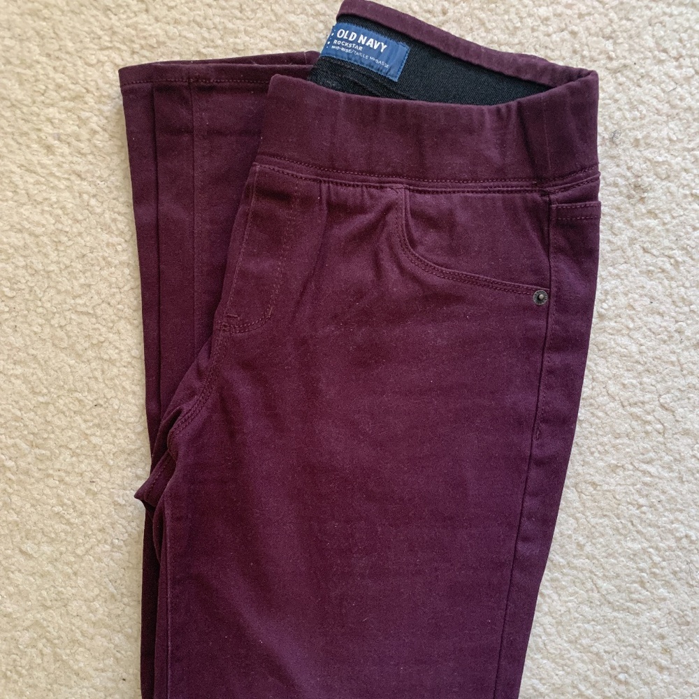 Old Navy Purple Rockstar Jegging (Size: 4)